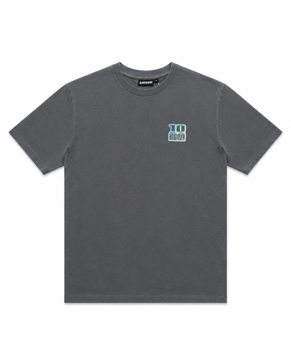 Coastal Dreams Tee in Asphalt – front view loose fit men's cotton tee