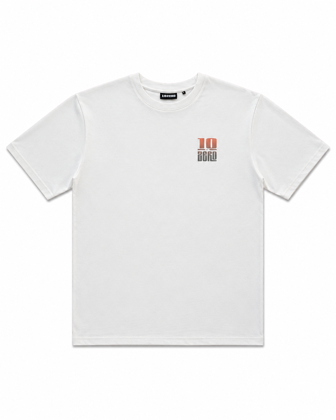 Palmcode Tee in Off White – front view loose fit men's cotton tee